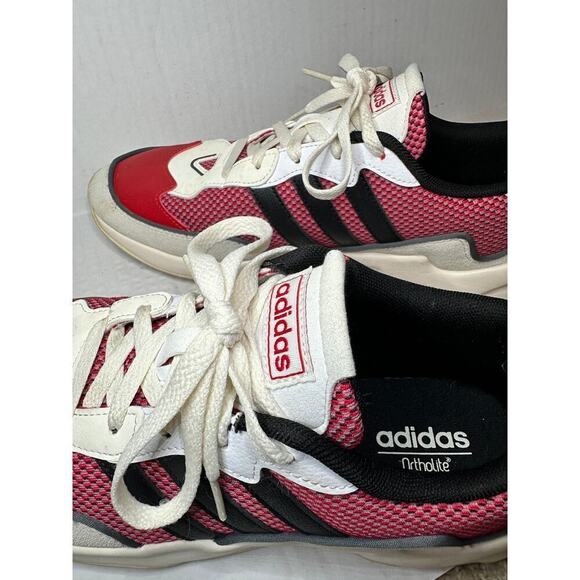 Adidas Size 10.5 Men 20 20 Fx Sneaker Scarlet Core Black Grey Running Road Shoes - Picture 8 of 12
